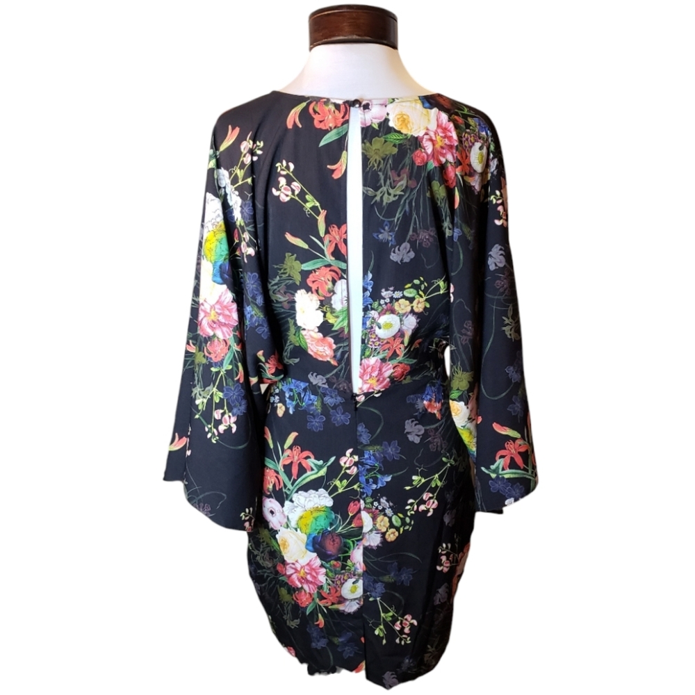 ASOS Floral Print Kimono Dress Sz: 12 - Picture 8 of 16